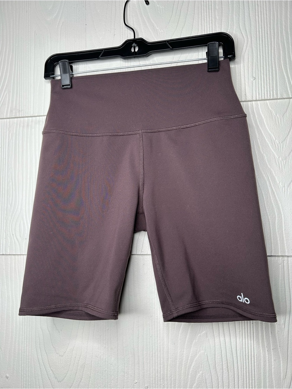 ALO Yoga High-Rise Bike Shorts in Plum